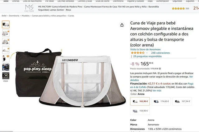 Cuna de Viaje para bebé