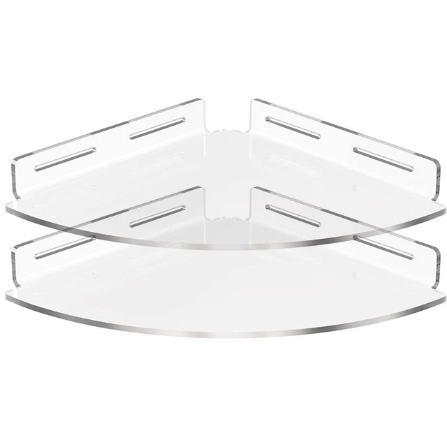 Shower Caddy Shelf Set of 2 - No Drill Shower Shelves That Are Easy to Install B