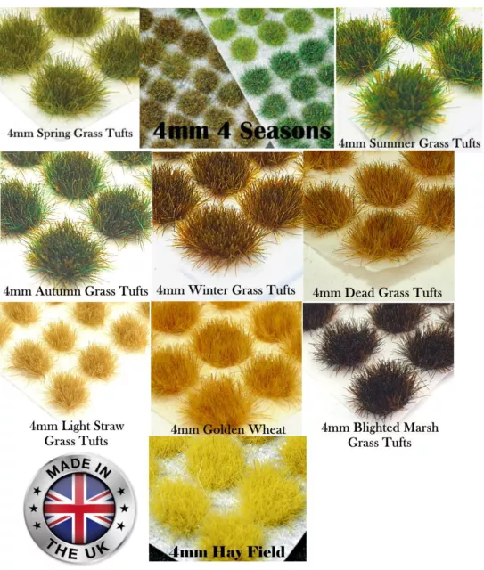 120 x 4mm Static Grass Tufts Self Adhesive-For Basing Orcs & Goblins Miniatures