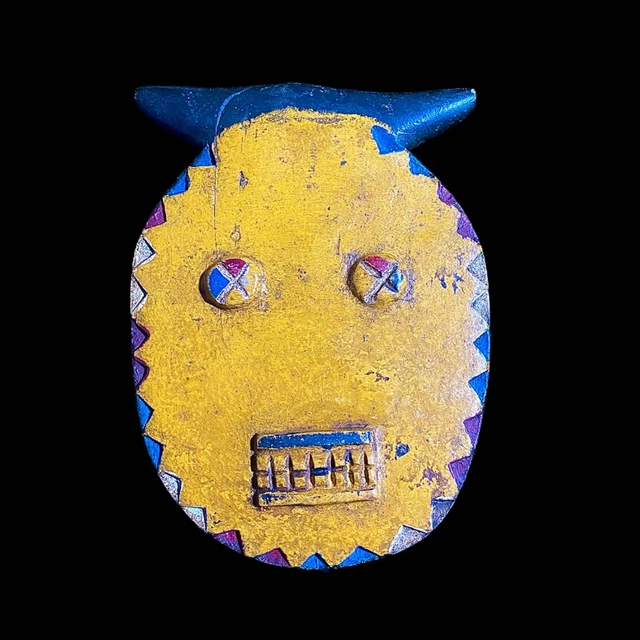 African Masks Ritual Mask Tribal Art Wooden African Baule Goli Mask-8022