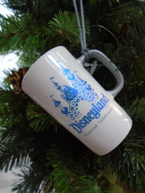 DISNEYLAND 60th Anniversary STARBUCKS Ceramic MUG CHRISTMAS Ornament