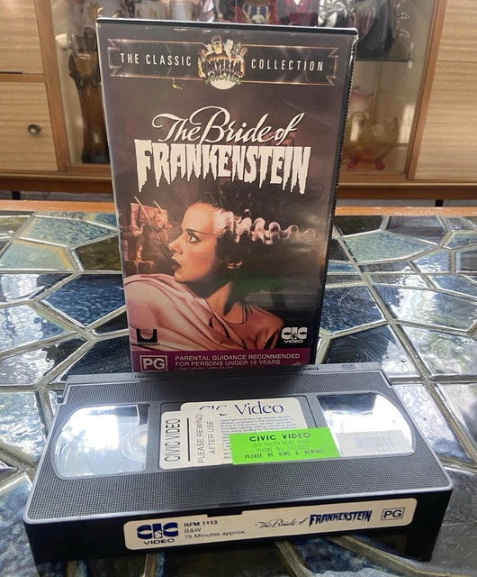 VINTAGE 1935 THE Bride Of Frankenstein VHS Tape 92’ Ex Rental Vintage ...