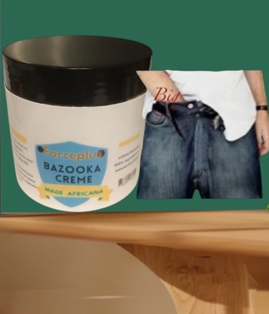 Crème Bazooka 3 En 1 Forme Fesses & Pénis - 100% Naturel, 2 Pots De 200g