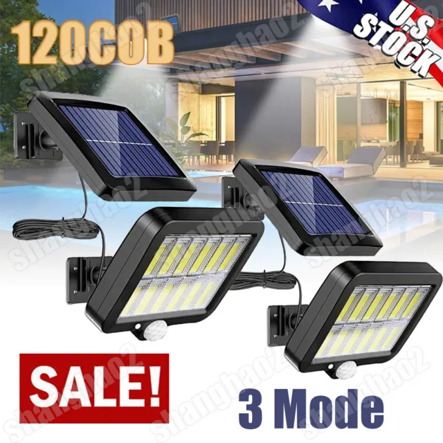 1200000lm LED Solar Street Light Security Flood Lamp Motion Sensor Outdoor Wall