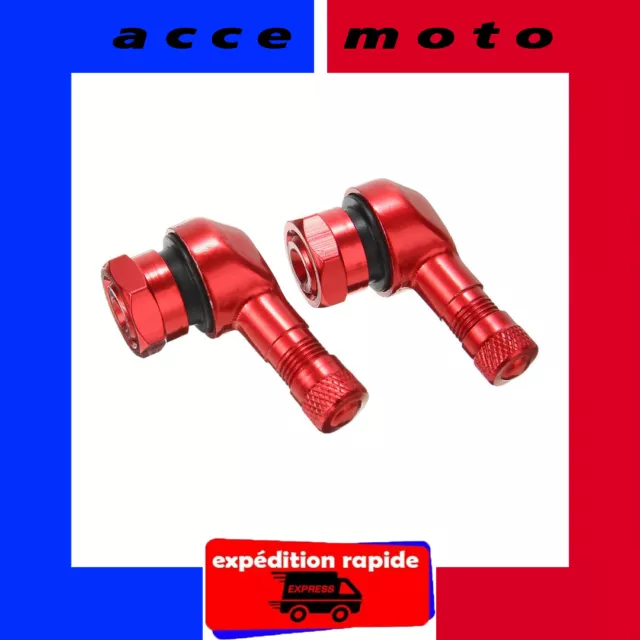 X2 valve coudée 8.3mm rouge ducati alu tubeless jante moto européenne coude 90°