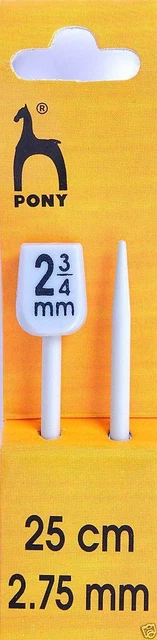 Pony Classique Aiguilles à Tricoter Simple Culot 25cm