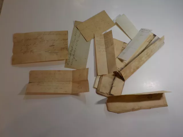 14 Antique Documents 1800s All From The Same Collection Papers Lot American VTG