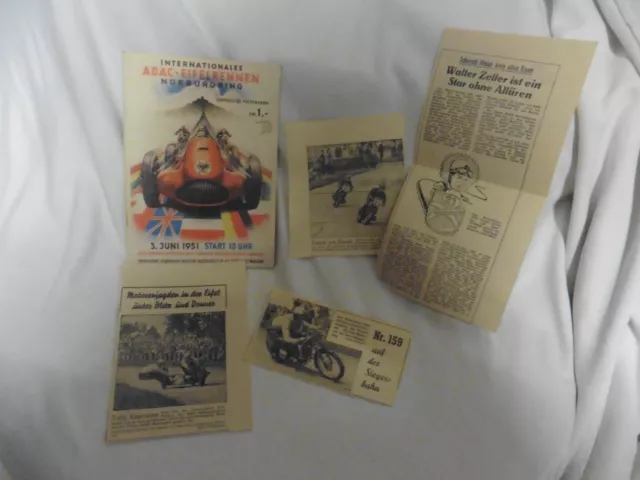 Int. ADAC  Eifel -Rennen 3 .JUNI 1951 Nürburgring Programmheft AUTO - MOBILCLUB