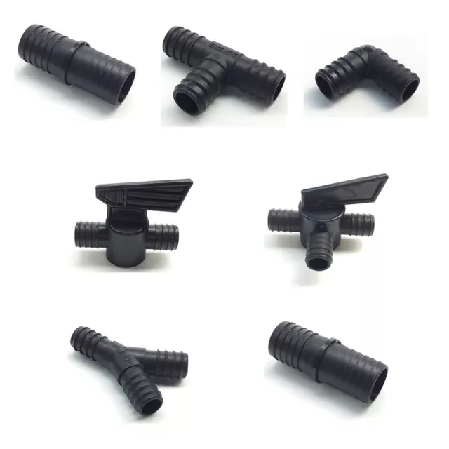 Pisces 20mm To 20mm Inline Hose Joiner - Barbed Pond & Garden Hose Connector, Plastic