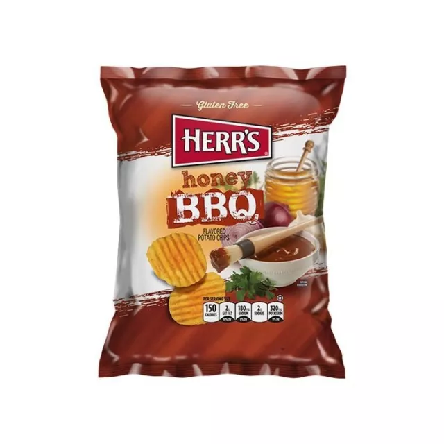 Herr's - Honey BBQ Potato Chips - 1oz X 5 Bags