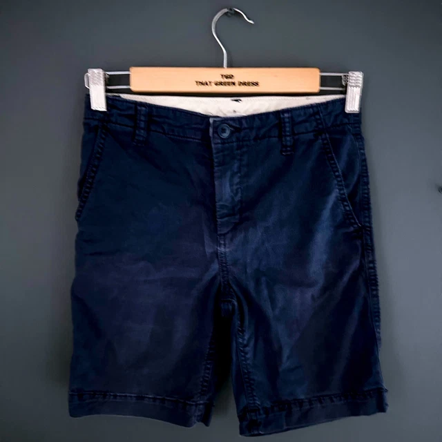 Boys Gap Kids Navy Blue Stretch Cotton Summer Chino Shorts Age 12 years BX80