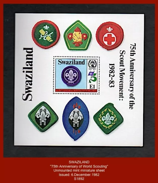 SWAZILAND (1982) - "75th Anniv. World Scouting" - Unmounted mint miniature sheet