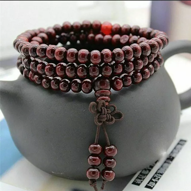 Prayer Beads Tibetan Sandalwood Necklace Meditation Bracelet 108 Mala Buddhist