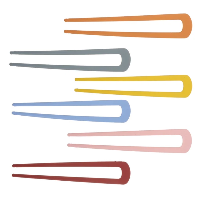 6pcs filles cheveux fourchettes de cheveux en forme de cuillère de cheveux en fo