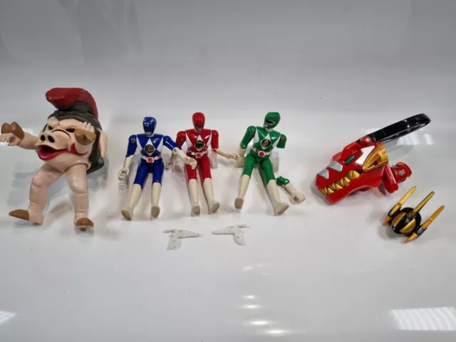 MIGHTY MORPHIN POWER Rangers Jason Red Green Blue Ranger Figure 1993 ...