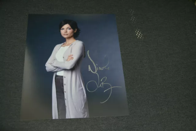 NICOLE DE BOER signed Autogramm 20x25 cm In Person STAR TREK DS9 Ezri Dax