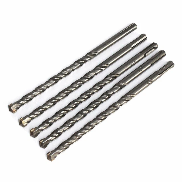 Lot De 5 Forets Muraux SDS Plus 600mm - Diamètres 10/12/16/20/24 Mm Pour Béton Et Pierre