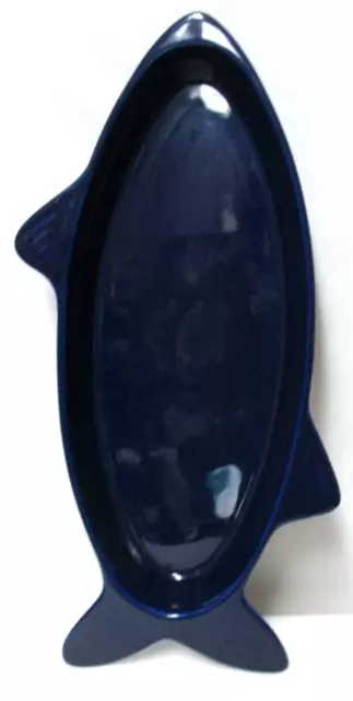 Chantal large Fish Platter Serving Dish Tray Bowl cobalt blue micro dish oven 3