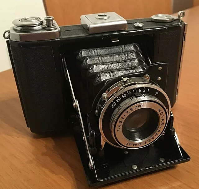 Fotocamera Zeiss Ikon Pieghevole 521/16 Ob.Novar Anastigmat 7,5 cm F 3,5