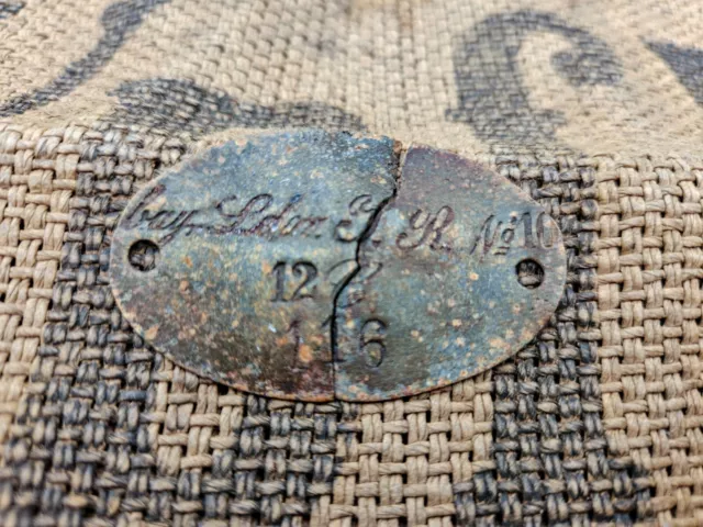 Wwi Original German Bavarian Landwehr Kb Lir 10 Dog Tag Riga Battle Relic