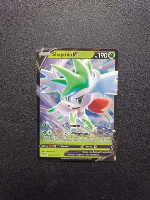 Carte Pokemon SHAYMIN 013/172 V Ultra Rare Epée et Bouclier 9 EB09 FR NEUF