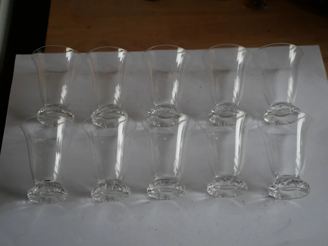 lot ancien verre goblet daum france