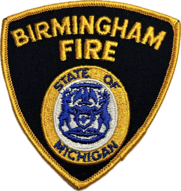 Vintage Michigan Mi Birmingham Fire Dept Patch Oakland County