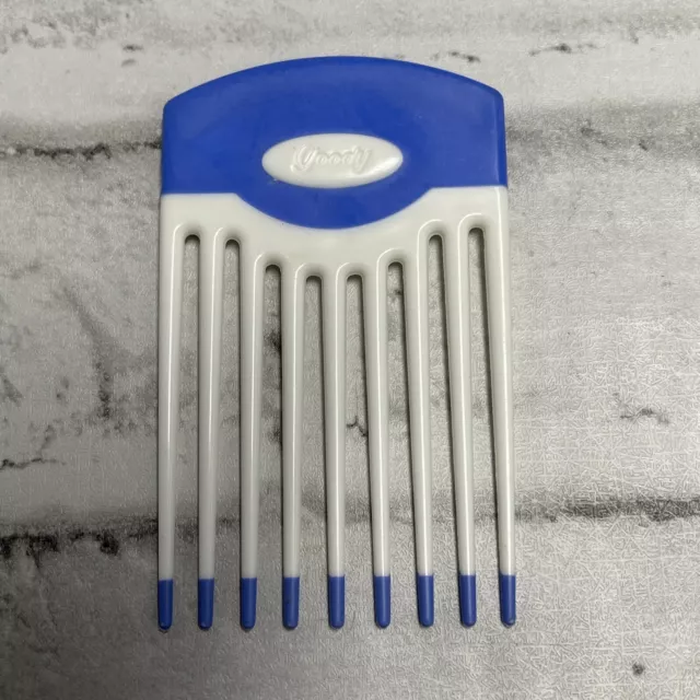 Goody Hair Pick Lift Comb Non Slip Handle Retro 90s USA Blue Vintage Vtg VGC 3”