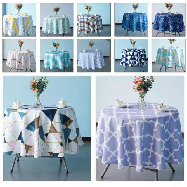 70" Printed Table Cover Cloth Top Quality Polyester Round Tablecloth Party Decor