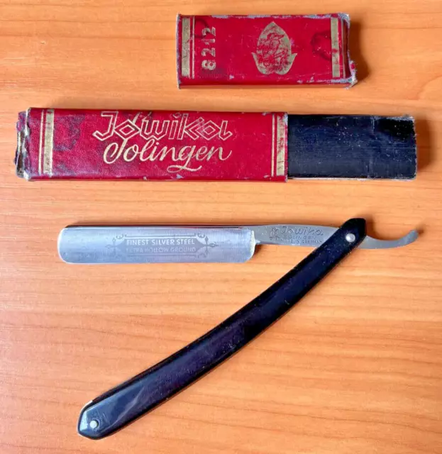 VINTAGE "Jowika" STRAIGHT RAZOR WITH BOX SOLINGEN Germany Etching 2