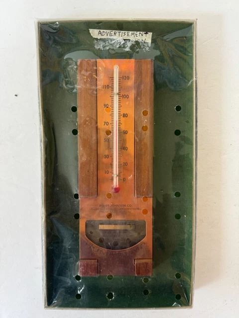 Vintage Vernco  Humi-Temp Advertising Thermometer Miller-Johnson CO Calvert City