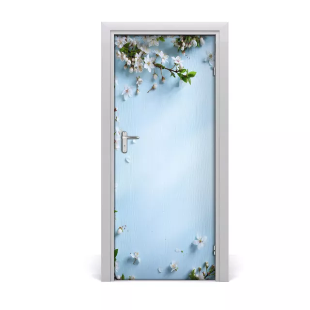 Pegatinas Para Puertas de Autoadhesivo Murales  85x205 cm Flores de cerezo