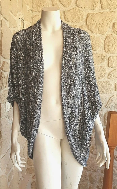 Gilet En Maille Beige Talia Benson Taille Unique - Avec Bouton Et Mohair, Neuf Avec étiquettes