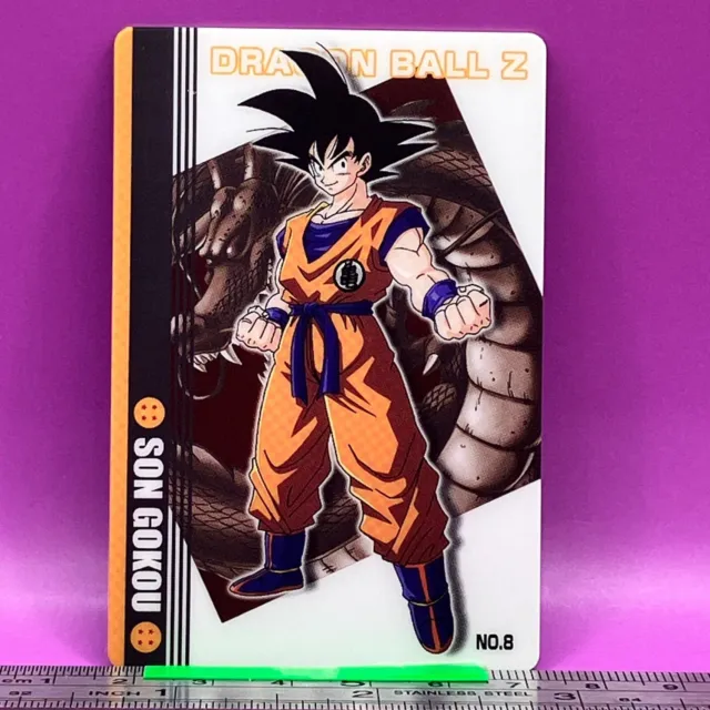 Son Goku 8 Dragon Ball Wafer Card DBZ Carte BANDAI 2003 Vintage TCG Japan #718
