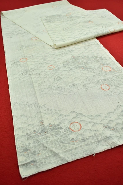 Vintage Japanese Kimono Fabric Silk Antique Boro Kusakizome Dyed 65"/MM91/100