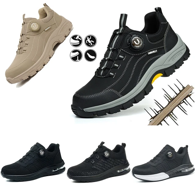 NEW MENS WOMENS Buckle Safety Shoes Work Trainers Steel Toe Cap ...