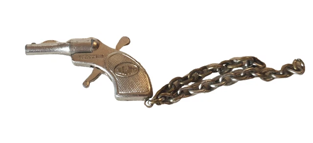 Poupée bleuette ancienne : minuscule petit pistolet a amorce