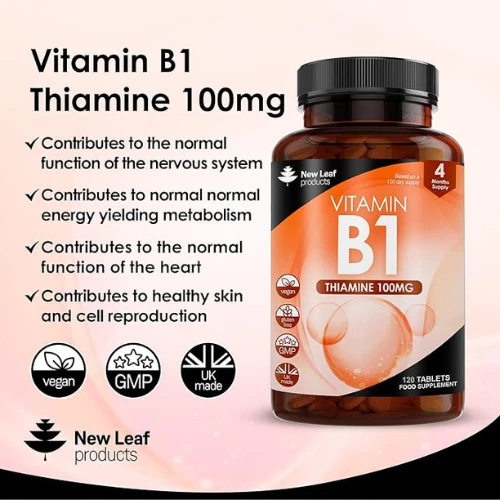 VITAMIN B1 100MG Thiamine 4 Month Supply High Strength Heart