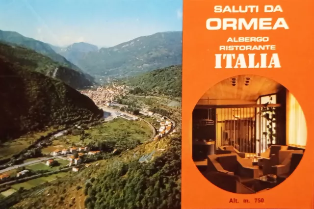 Cartolina - Ormea ( Cuneo ) - Albergo Ristorante Italia - 1970 ca.