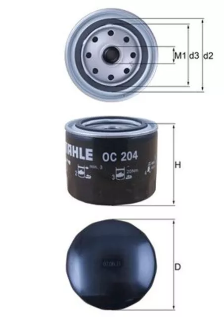 KNECHT Ölfilter OC 204 Anschraubfilter für VOLVO 740 260 240 760 850 940 360 140