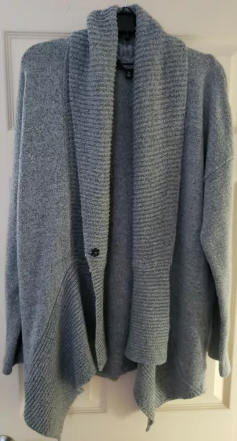 Vera Wang Women's Open Front Cardigan Sweater GRAY (Size X-LARGE) PRE-OWNED