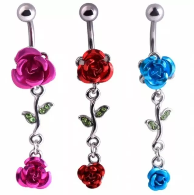 Belly Button Ring Bars Crystal Navel Piercing Body Jewellery Barbell Silver Gems