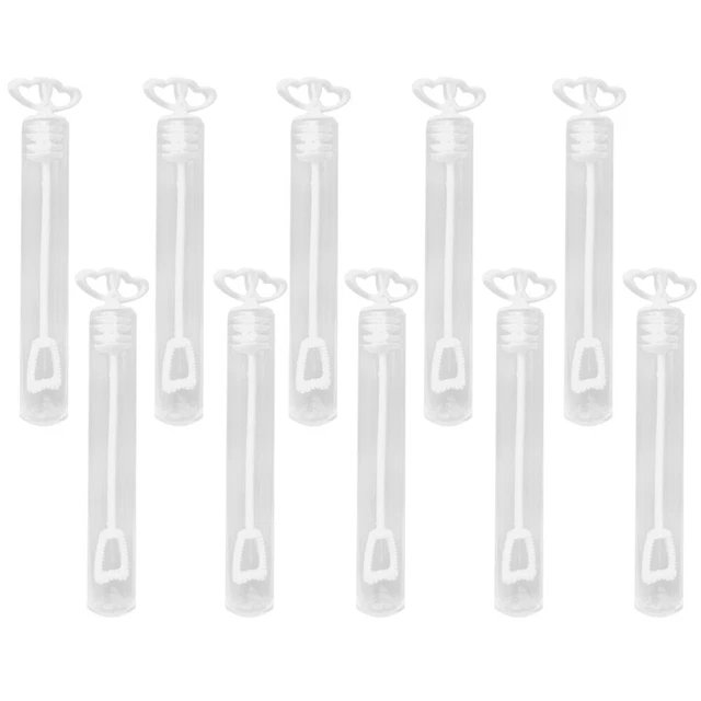 Botella de burbuja vacía burbuja juguete varilla de burbujas juego plástico blanco