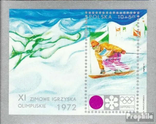 Polen Block49 (kompl.Ausg.) postfrisch 1972 Olympische Winterspiele 1972 EUR 4