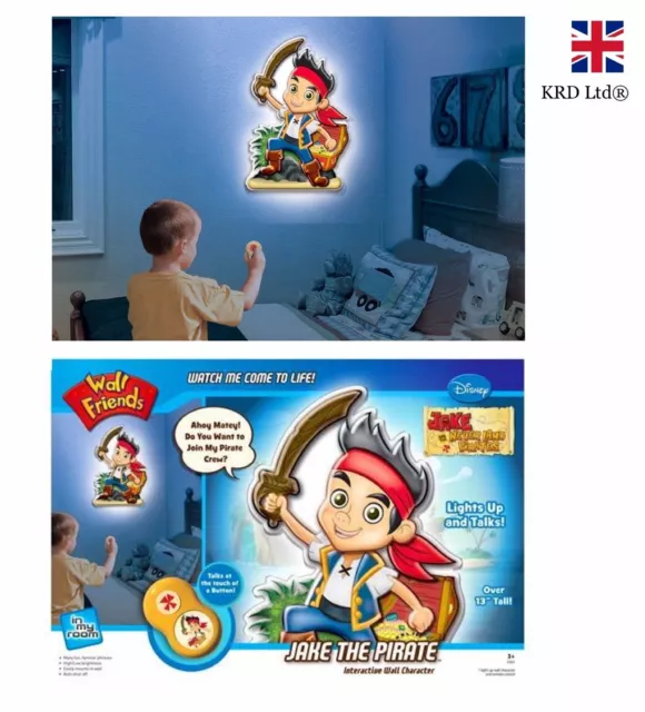 Disney JAKE AND THE NEVERLAND Talking Wall Friend Decal Toy Gift LIGHTS+ SOUNDS