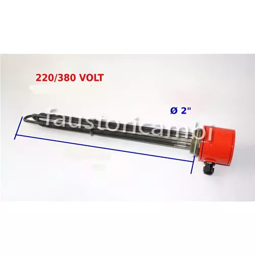 Résistance Éléctrique 380V 2000 Watt Ø 2" Bouilloire Réchauffe Eau En Cuivre