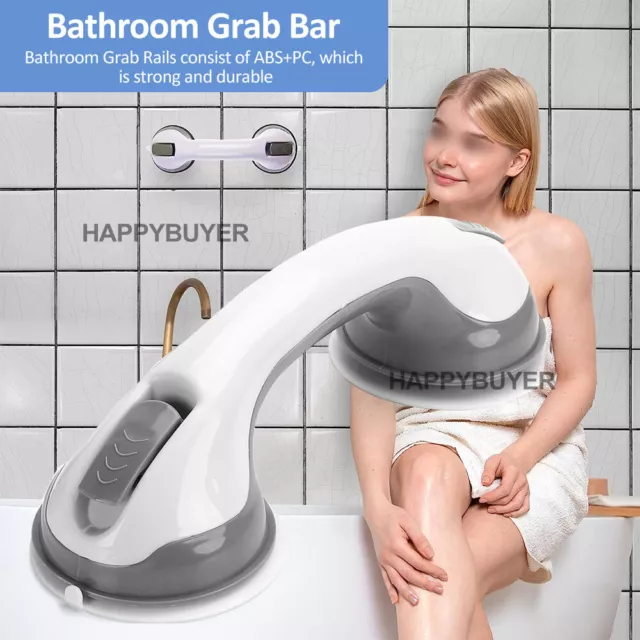 2 X Safety Bathroom Aid Bath Shower Hand Grab Grip Towel Suction Rail Bar Handle 2