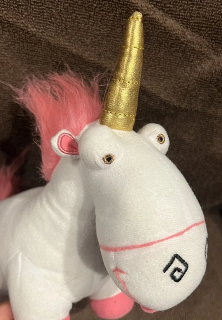 Despicable Me Unicorn Plush Stuffed Animal 9” Toy Factory Agnes Pink White Gold