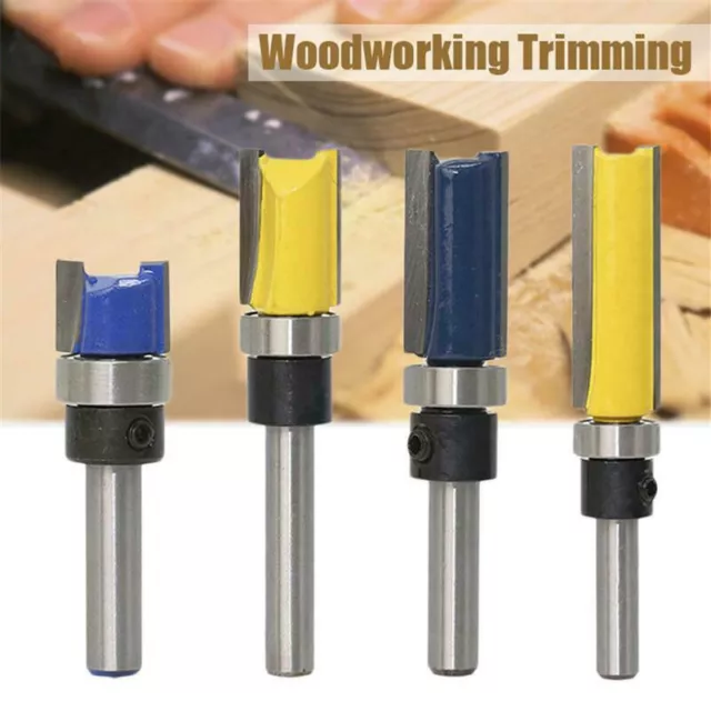 1/4" Shank Flush Trim Pattern Router Bit Top Bearing Milling Cutter Woodworking