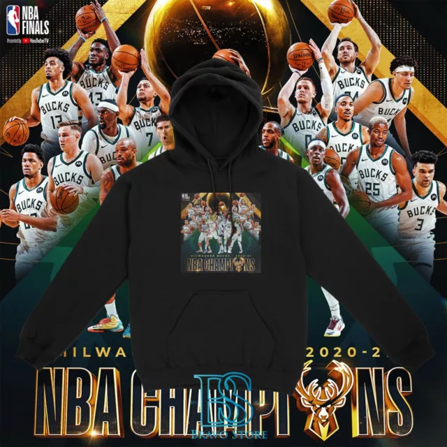 NBA Milwaukee Bucks Champions Basketball Cotton Sweatshirt Streetwear Hoodie Men